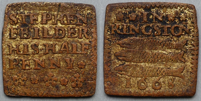 Kingston-upon-Thames, Stephen Feilder 1668 halfpenny Kingston-upon-Thames, Stephen Feilder 1668 halfpenny